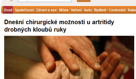 Dnešní chirurgické možnosti u artritidy drobných kloubů ruky