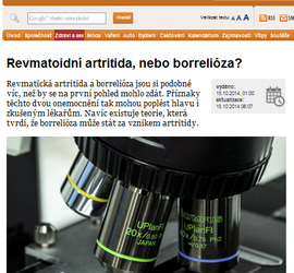 Revmatoidní artritida, nebo borrelióza?