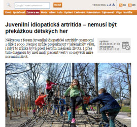 Juvenilní idiopatická artritida – nemusí být překážkou dětských her
