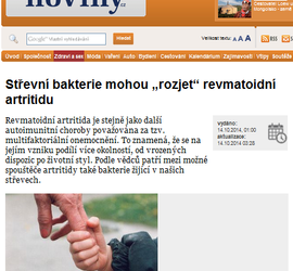 Střevní bakterie mohou „rozjet“ revmatoidní artritidu