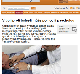 V boji proti bolesti může pomoci i psycholog