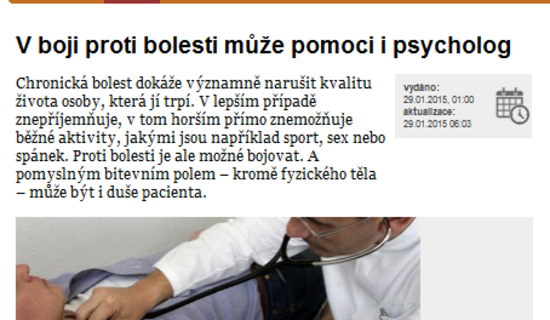 V boji proti bolesti může pomoci i psycholog