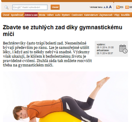 Zbavte se ztuhlých zad díky gymnastickému míči