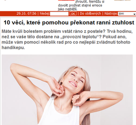 10 věcí, které pomohou překonat ranní ztuhlost