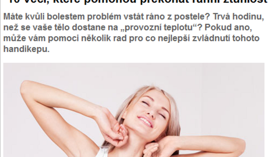10 věcí, které pomohou překonat ranní ztuhlost