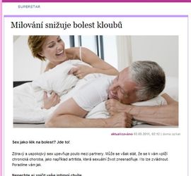 Milování snižuje bolest kloubů