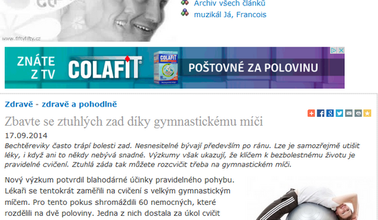 Zbavte se ztuhlých zad díky gymnastickému míči