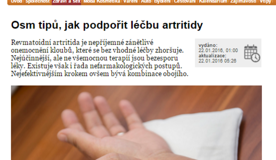 Osm tipů, jak podpořit léčbu artritidy