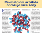 Revmatoidní artritida ohrožuje více ženy