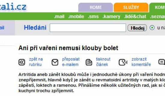 Ani při vaření nemusí klouby bolet