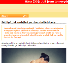 Pět tipů, jak rozhýbat po ránu ztuhlé klouby